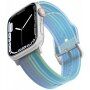 Mat prosojen silikonski trakec s paski za Apple Watch Ultra 49mm / 46mm / 45mm / 44mm / 42mm - modro