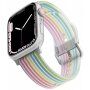 Mat prosojen silikonski trakec s paski za Apple Watch Ultra 49mm / 46mm / 45mm / 44mm / 42mm - mavrica