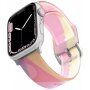 Mat prosojen silikonski trakec za Apple Watch Ultra 49mm / 46mm / 45mm / 44mm / 42mm - rumeno-roza