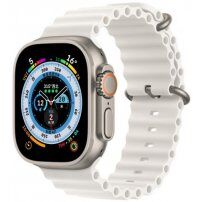 Silikonski oceanski pasek za Apple Watch Ultra 49mm / 46mm / 45mm / 44mm / 42mm - bela
