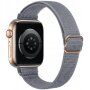Nylon tanki trakec z drsno zaponko za Apple Watch 42mm / 41mm / 40mm / 38mm - siva