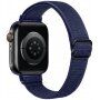 Nylon tanki trakec z drsno zaponko za Apple Watch 42mm / 41mm / 40mm / 38mm - temno modra