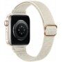 Nylon tanki trakec z drsno zaponko za Apple Watch 42mm / 41mm / 40mm / 38mm - kremna