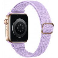 Nylon tanki trakec z drsno zaponko za Apple Watch 42mm / 41mm / 40mm / 38mm - vijolična