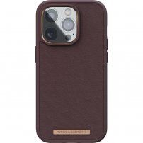 NJORD usnjeni etui za iPhone 14 Pro - temno rjava