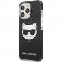 Karl Lagerfeld Choupette Head ovitek za iPhone 13 Pro Max - črna