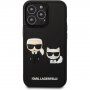 Karl Lagerfeld and Choupette 3D etui za iPhone 13 Pro - črna