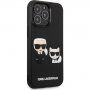 Karl Lagerfeld and Choupette 3D etui za iPhone 13 Pro - črna