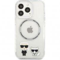 Karl Lagerfeld Karl and Choupette etui z MagSafe za iPhone 13 Pro Max - jasno