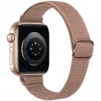 Nylon tanki trakec z drsno zaponko za Apple Watch Ultra 49mm / 46mm / 45mm / 44mm / 42mm - bež