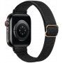 Nylon tanki trakec z drsno zaponko za Apple Watch 42mm / 41mm / 40mm / 38mm - črna