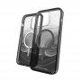 GEAR4 D3O Milan Snap Black Swirl prozoren etui z MagSafe za iPhone 14 Pro Max - črna