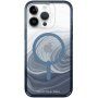 GEAR4 D3O Milan Snap Blue Swirl prozoren etui z MagSafe za iPhone 14 Pro Max - modro