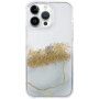 Prozoren marmorni etui s kamenčki za iPhone 14 Pro Max - bela