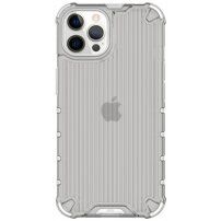 Trpežen lesketajoč etui z vertikalno mrežico za iPhone 11 Pro Max - siva