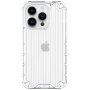 Trpežen lesketajoč etui z vertikalno mrežico za iPhone 13 Pro Max - jasno