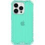 Trpežen lesketajoč etui z vertikalno mrežico za iPhone 13 Pro Max - zelena