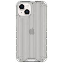 Trpežen lesketajoč etui z vertikalno mrežico za iPhone 14 Plus - siva