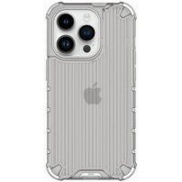 Trpežen lesketajoč etui z vertikalno mrežico za iPhone 14 Pro Max - siva