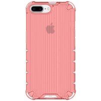 Trpežen lesketajoč etui z vertikalno mrežico za iPhone 7 Plus / 8 Plus - rdeče