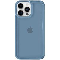 Prozorni odporni Armor etui za iPhone 14 Pro - modro