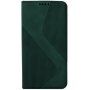 Usnjen flip ovitek z vzorcem za iPhone 11 - temno zelena