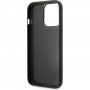 Karl Lagerfeld Quilted Puffy Metal Logo etui za iPhone 14 Pro - črna