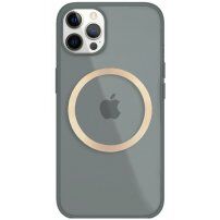 Lesketajoč prozoren etui z MagSafe za iPhone 12 Pro Max - siva