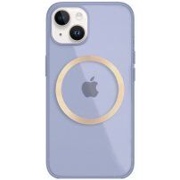 Lesketajoč prozoren etui z MagSafe za iPhone 14 - vijolična
