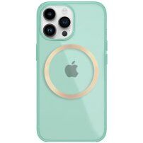 Lesketajoč prozoren etui z MagSafe za iPhone 14 Pro Max - zelena