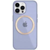 Lesketajoč prozoren etui z MagSafe za iPhone 14 Pro Max - vijolična