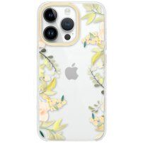 Prozoren etui z vzorcem cvetlic za iPhone 13 Pro Max - vrtnica