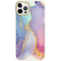 Zaščitni marmorni etui za iPhone 12 Pro Max - modro-vijoličen