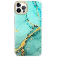 Zaščitni marmorni etui za iPhone 12 Pro Max - turkizna