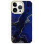 Zaščitni marmorni etui za iPhone 14 Pro Max - kraljevsko modra