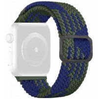 Pasek s pletenim vzorcem za Apple Watch Ultra 49mm / 46mm / 45mm / 44mm / 42mm - modro-zelena