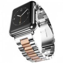 Luksuzni pašček iz nerjavnega jekla za Apple Watch Ultra 49mm / 46mm / 45mm / 44mm / 42mm - srebrna bronast