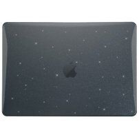 Lesketajoč transparentni etui z bleščicami za MacBook Air 13" (A2681 / A3113) - črna