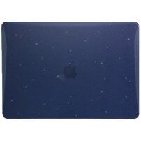 Lesketajoč transparentni etui z bleščicami za MacBook Air 13" (A2681 / A3113) - temno modra