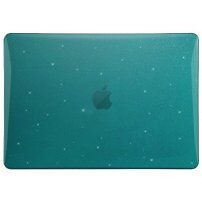 Lesketajoč transparentni etui z bleščicami za MacBook Air 13" (A2681 / A3113) - turkizna