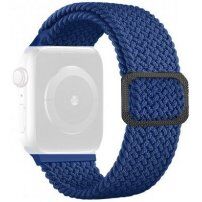 Pasek s pletenim vzorcem za Apple Watch 42mm / 41mm / 40mm / 38mm - temno modra