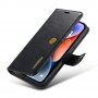DG.MING 2v1 snemljiv flip etui za iPhone 14 Plus - črna