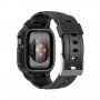 Odporen Armor etui s paščkom za Apple Watch 45mm / 44mm / 42mm - črna
