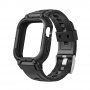 Odporen Armor etui s paščkom za Apple Watch 45mm / 44mm / 42mm - črna