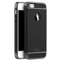 IPAKY eleganten ovitek za iPhone 5 / 5S / SE (2016) - črna