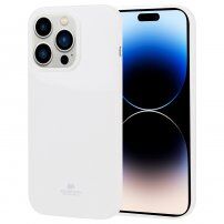 Goospery sijoč ovitek iz mehke plastike za iPhone 14 Pro Max - bela