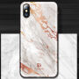 Plastični pokrov FLOVEME za Apple iPhone XS - beli marmor