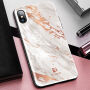 Plastični pokrov FLOVEME za Apple iPhone XS - beli marmor
