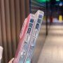 Sijajen marmorni ovitek za iPhone 14 - stara roza