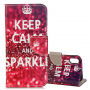 Flip primeru za iPhone X / iPhone X - Keep Calm and Sparkle